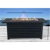 Living Source International Steel Propane/Natural Gas Outdoor Fire Pit Table with Lid