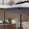 Outsunny 11' x 11' Pop up Canopy Top Replacement Cover, 2-Tier Canopy Cover, 30+ UV Protection, Gray, TOP COVER ONLY