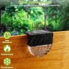 4Pcs Solar Deck Lights Outdoor LED RGB Solar Decorative Step Fence Lamp