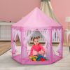 53"H Princess Castle Play Tent House with LED Star Lights for Kids, Indoor and Outdoor, Pink
