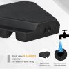 Outsunny 4-Piece Outdoor Patio Offset Umbrella Base Stand Weight Holder w/ Cross Base for Powerful Support, 158lbs Sand or 132lbs Water Filled, Black