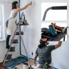 Folding 4 Step Project Ladder;  4-Step Portable Step Stool with Tray Anti-Slip Pedal and Handrails for Home;  330 lbs Capacity