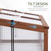 Outsunny Portable Wooden Garden Green House Cold Frame, Indoor Outdoor Terrarium Planter Box, 39" x 26" x 16"