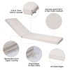 Outdoor Lounge Chair Cushion Replacement Patio Funiture Seat Cushion Chaise Lounge Cushion(Beige)