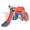 8-In-1 Kids Slide and Climber Set, Toddler Slide Playset with Basketball Game Telescope, Children Indoor Outdoor Playground (Red+Blue+White)