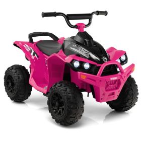12V Kids Ride On ATV with High/Low Speed and Comfortable Seat (Color: pink)