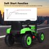 12V Ride on Tractor with 3-Gear-Shift Ground Loader for Kids 3+ Years Old