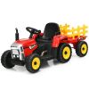 12V Ride on Tractor with 3-Gear-Shift Ground Loader for Kids 3+ Years Old