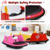 12V Electric Kids Ride On Bumper Car with Flashing Lights for Toddlers