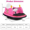 12V Electric Kids Ride On Bumper Car with Flashing Lights for Toddlers