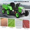 12V Ride on Tractor with 3-Gear-Shift Ground Loader for Kids 3+ Years Old