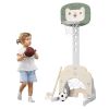 3-in-1 Adjustable Kids Basketball Hoop Sports Set