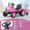 12V Kids Ride On Tractor with Trailer and Remote Control
