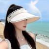 UPF50 + sunscreen cap empty top women's summer cycling anti-ultraviolet uv sun hat all-match large eaves folding sun hat