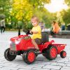 12V Kids Ride On Tractor with Trailer and Remote Control