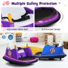 12V Electric Kids Ride On Bumper Car with Flashing Lights for Toddlers