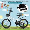 18 Inch Kids Bike with Kickstand and Coaster Brake for 4-8 Years Old